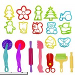 Kare & Kind Set of 19pcs Smart Dough Tools Kit with Models and Molds Retail Packaging mix models Animal and flower  B00WS1V922